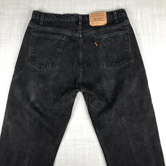 Vintage 90s Levis Mens 38x30 505 Black Jeans - Picture 6 of 15
